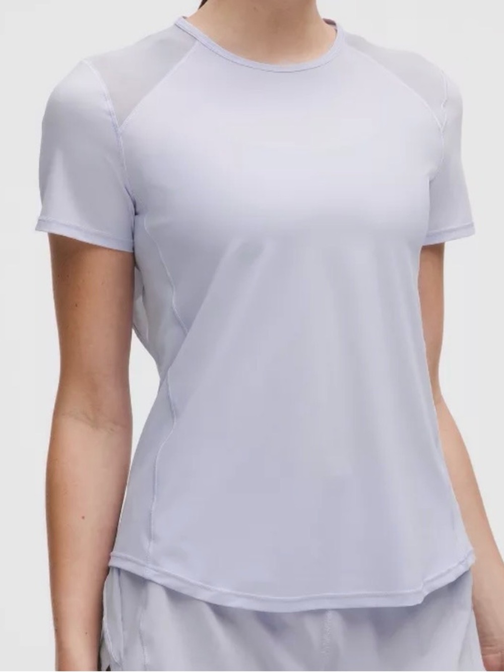Lululemon Sculpt Cross-Vent Short Sleeve Lavender Running Shirt Sz 10 NWT